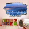 3D Wall Decal with Breakthrough Effect, Winter Snow Forest and Mountains, Removable Vinyl view 2