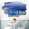 3D Wall Decal with Breakthrough Effect, Winter Snow Forest and Mountains, Removable Vinyl view 4