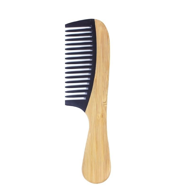 Wooden Wide-Tooth Hair Comb, Antistatic, for Hair Care and Massage, Closed-Tooth Comb, Barber Accessory (993)
