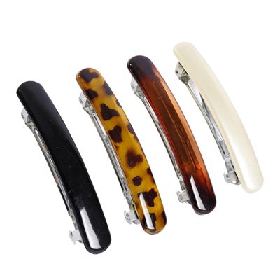 AWOXIHJ 4-Piece Hair Barrettes for Women, French Vintage Hair Clips for Fine to Medium-Thick Hair