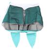 Horse Fly Mask with Ears, UV-Protection Mesh, Removable, Blue-Green view 3
