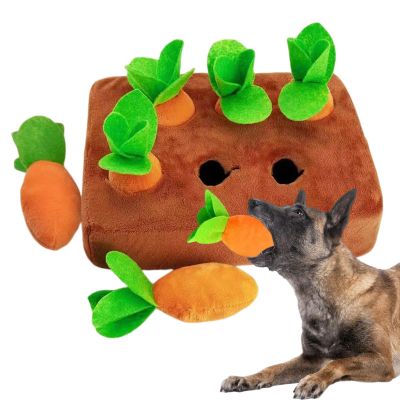 Interactive Carrot Plush Puzzle Toy for Dogs