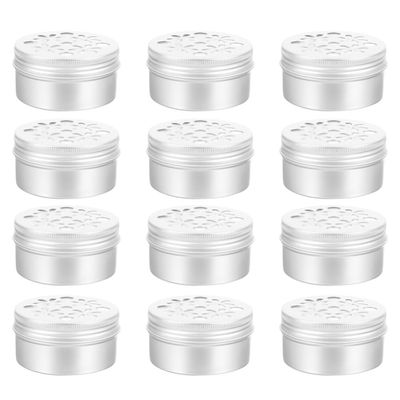 Toddmomy 12-Piece 60 mL Aluminum Scent Box Set for Dog Training, Silver