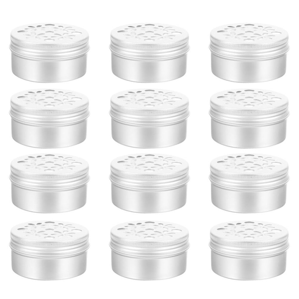 Toddmomy 12-Piece 60 mL Aluminum Scent Box Set for Dog Training, Silver