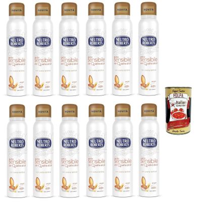 Italian Gourmet Oat Deodorant Spray for Sensitive Skin, 48-Hour, 12 x 150 ml