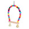 Supvox Bird Toy for Parakeets - Swinging Climbing and Chewing Perch with Bell view 1