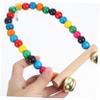 Supvox Bird Toy for Parakeets - Swinging Climbing and Chewing Perch with Bell view 3