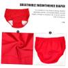 Breathable Cotton Adult Incontinence Pants, Red view 2