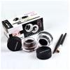dijiusidy 2-Piece Smudge-Resistant Gel Eyeliner, Quick-Drying Eye Shadow Cream Makeup, Black & Coffee view 3
