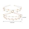 SKISUNO Delicate Metal Headbands, 2-Piece Set with Gold-Tone Stars and Crystals view 2