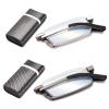 Amorays 2-Pair Foldable Metal Reading Glasses with Hard Case, Blue-Light Blocking, for Women and Men, 1166, Dark Gray + Light Gray, +1.75 view 1
