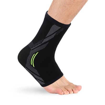 Knig Design Adjustable Ankle Brace, Ultra-Thin, Black, 1 Piece, M