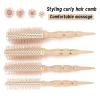 WENH Round Brush Comb for Women, Hair Styling Tool, Premium Beech Wood and Aluminum Tube Hair Comb (Color: No. 20) view 3