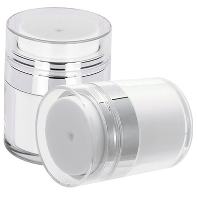 2-Pack 30 mL Plastic Pump Containers for Creams and Balms