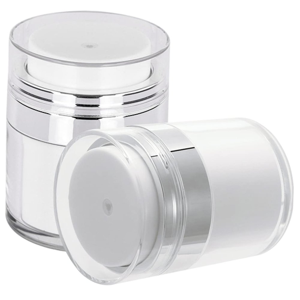 2-Pack 30 mL Plastic Pump Containers for Creams and Balms