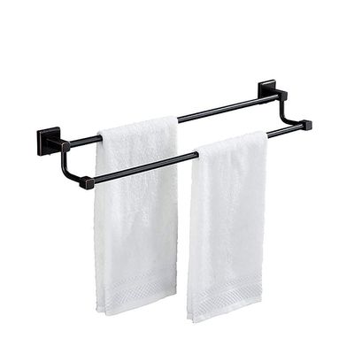 Matte Black Copper Double Towel Bar, Bathroom Accessory