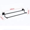 Matte Black Copper Double Towel Bar, Bathroom Accessory view 2