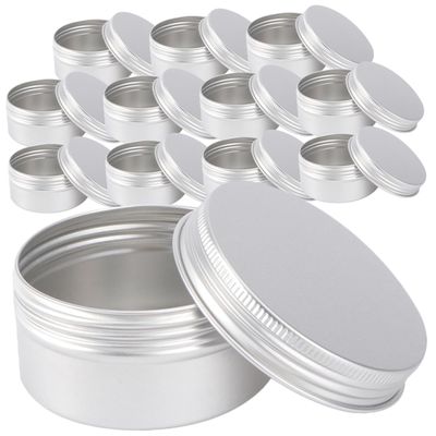Healeved 12-Piece Reusable Aluminum Cream Jars, 80 ml, Leakproof, Compact Travel Containers for Creams and Butters