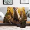 Mink-Pattern Cozy Blanket, Warm Fleece/Flannel Throw, 140 x 180 cm view 2