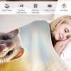 Mink-Pattern Cozy Blanket, Warm Fleece/Flannel Throw, 140 x 180 cm view 3