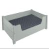 Erst-Holz Cozy Pet Bed 80 x 50 cm, Gray Pine V-30.32-G-80x50, with Roll Slat Base and Mattress view 1