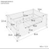 Erst-Holz Cozy Pet Bed 80 x 50 cm, Gray Pine V-30.32-G-80x50, with Roll Slat Base and Mattress view 3
