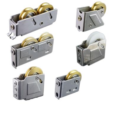 Sliding Door Rollers, Heavy-Duty Stainless Steel Window Rollers, Double Copper Wheels, 2-Pack