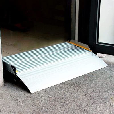 Threshold Ramp, Aluminum Doorway Ramp, Non-Slip, 70 x 74 x 6 cm