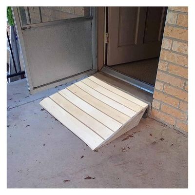 2–6 in. High Wooden Threshold Ramp for Doors, Steps, Wheelchairs and Vehicles, 300 kg Capacity (30.8 × 30 × 9 cm)