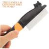 Orange Dog Hair Comb with Ergonomic Design, Stainless Steel, 1 Pc. view 3