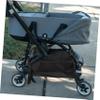 Black Oxford Fabric Stroller Underseat Organizer for Travel and Outdoors view 2