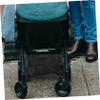 Black Oxford Fabric Stroller Underseat Organizer for Travel and Outdoors view 3