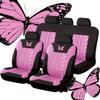 NURCIX Car Seat Cover Set, Compatible with Mercedes-Benz S-Class 2021–2023 W223, 5 Seats, Complete Set, 2-Pink view 1