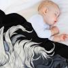 PAZZK Wolf Fleece Blanket, Extra-Soft Cozy Flannel Throw, 60 x 80 in view 4