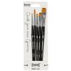 Round/Flat Face Paint Brush Set (Round 2/6, Flat 4/8/14) view 1