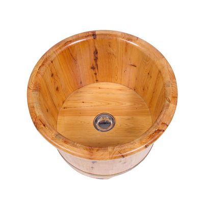Solid Cedar Wood Pedicure Foot Bath Tub, 35 cm