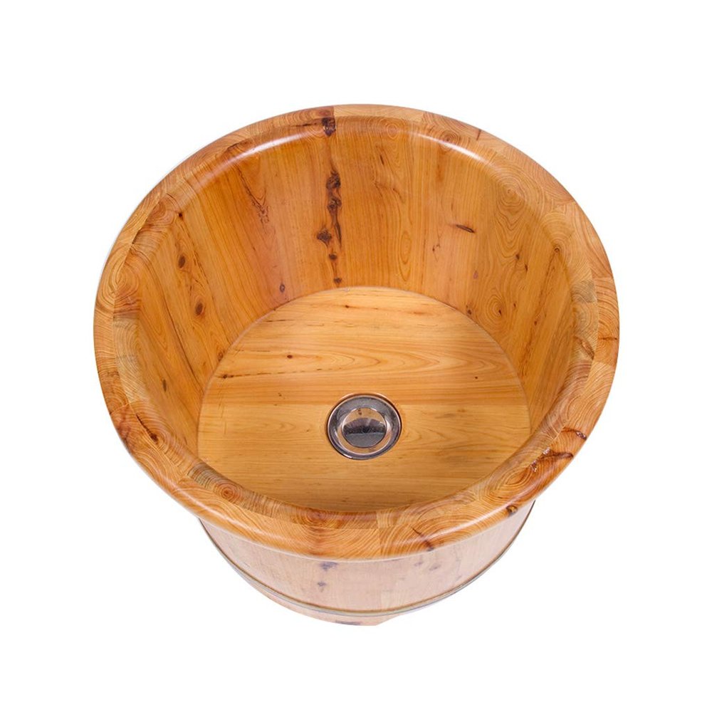 Solid Cedar Wood Pedicure Foot Bath Tub, 35 cm