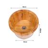 Solid Cedar Wood Pedicure Foot Bath Tub, 35 cm view 2