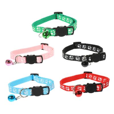 INOOMP 5-Pack Decorative Nylon Cat Collars