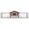 Chaduof Rabbit Hutch, Mocha, 310 x 70 x 87 cm, Solid Pine and Fir Wood view 3