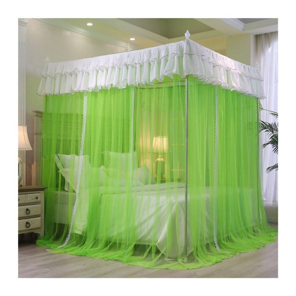 EsEntL Bed Canopy Mosquito Net for 1.8 m Beds, 4-Corner-Pole Support, Style 5, 1.8 x 2.2 x 2 m