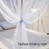 Bed Canopy Mosquito Net with Metal Support, Decorative Bed Curtain for Single and Double Beds (Blue-2, 150 x 200 cm/59 x 79 in; Pink, 200 x 220 cm/79 x 87 in) view 3