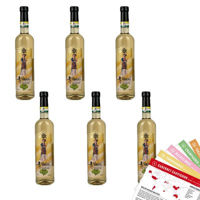 Nuwang Ume Plum Wine Package + VINOX Winecards (6 x 0.5 L)