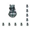 Soft Dog Clothes, Cute Vest Outfit, No Buckles, Green, XS, 10-Piece Set view 1