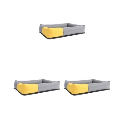 Paowsietiviity 3-Pack Washable Cooling Mat for Pets, Foldable, Portable, Breathable, Yellow, M