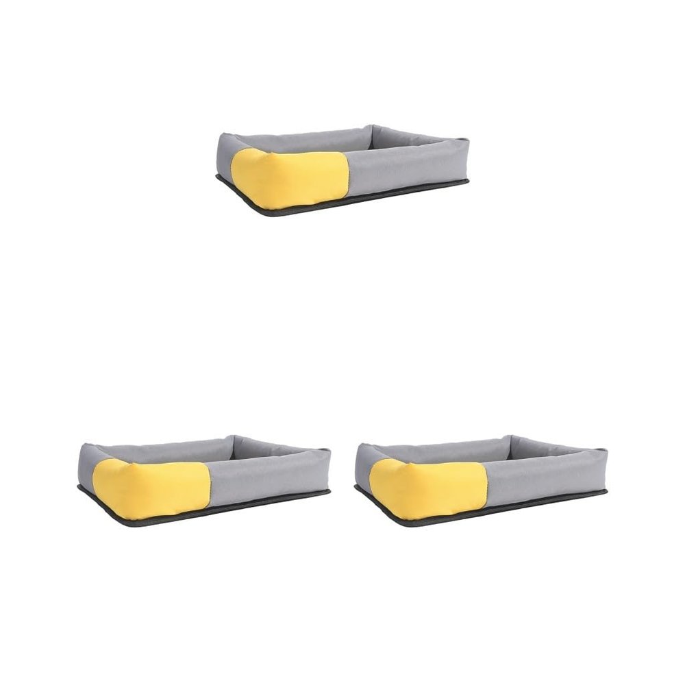 Paowsietiviity 3-Pack Washable Cooling Mat for Pets, Foldable, Portable, Breathable, Yellow, M