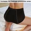 CSGTUO Reusable Incontinence Underwear for Women, 4-Layer Breathable Leakproof High-Waisted Panties, L, Black view 2
