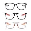 Viseng 3-Pack Reading Glasses, Sporty Rectangular Design, Large Frame, Blue-Light Filtering, 1.0 view 2