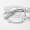 Lanomi Stylish Reading Glasses for Women and Men, Rectangular Transparent Plastic Frames, HD Square Readers, Black, +1.0 view 2