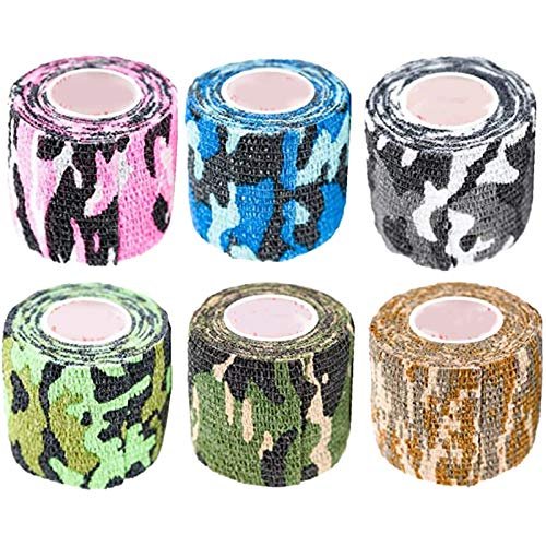 ISTOVO 6 Roll Wrap Tape Bulk (Assorted & Camouflage Colors)